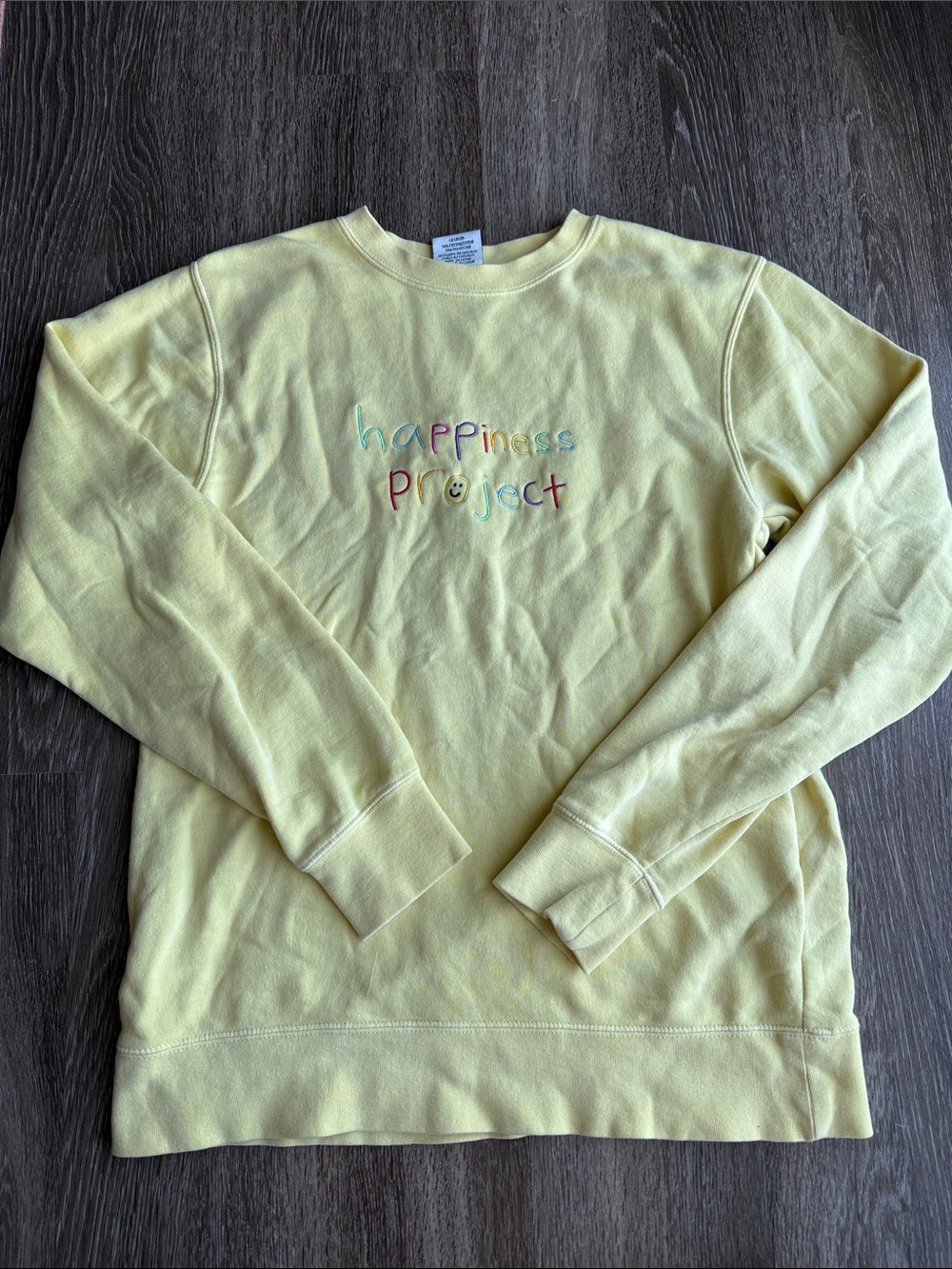 💥Happiness Project Yellow Crewneck Sweater💥